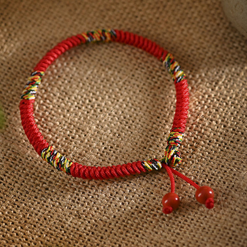 Buddha Stones Five Colors King Kong Knot String Protection Luck Bracelet Bracelet BS 8