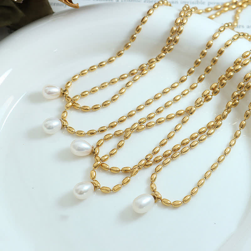 Buddha Stones Pearl Bead Peace Necklace Pendant Necklaces & Pendants BS 4