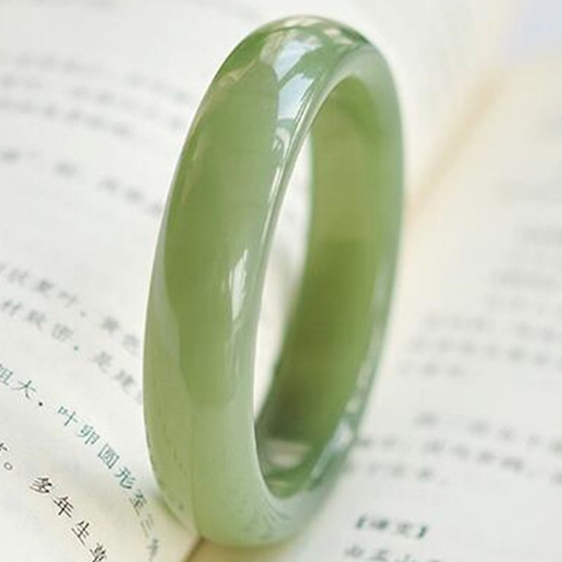 Buddha Stones Jade Abundance Blessing Bangle Bracelet Bracelet & Bangle BS 3