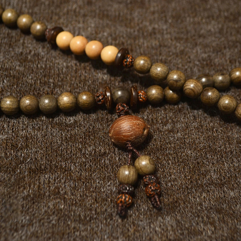 Buddha Stones Tibetan Sandalwood Protection Charm Mala Bracelet Mala Bracelet BS 3