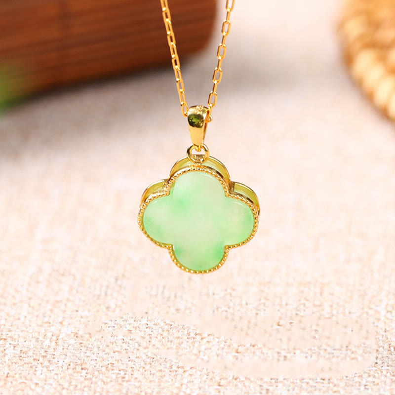 Buddha Stones "May Luck and Joy Be With You" Jade Necklace Includes Gift Message Card - image 3