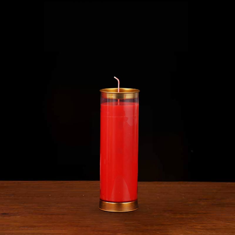 Buddha Stones Meditation Prayer Altar Candle Buddhist Temple Rituals Use Items Prayer Altar Candles BS Red Medium (3 Days)
