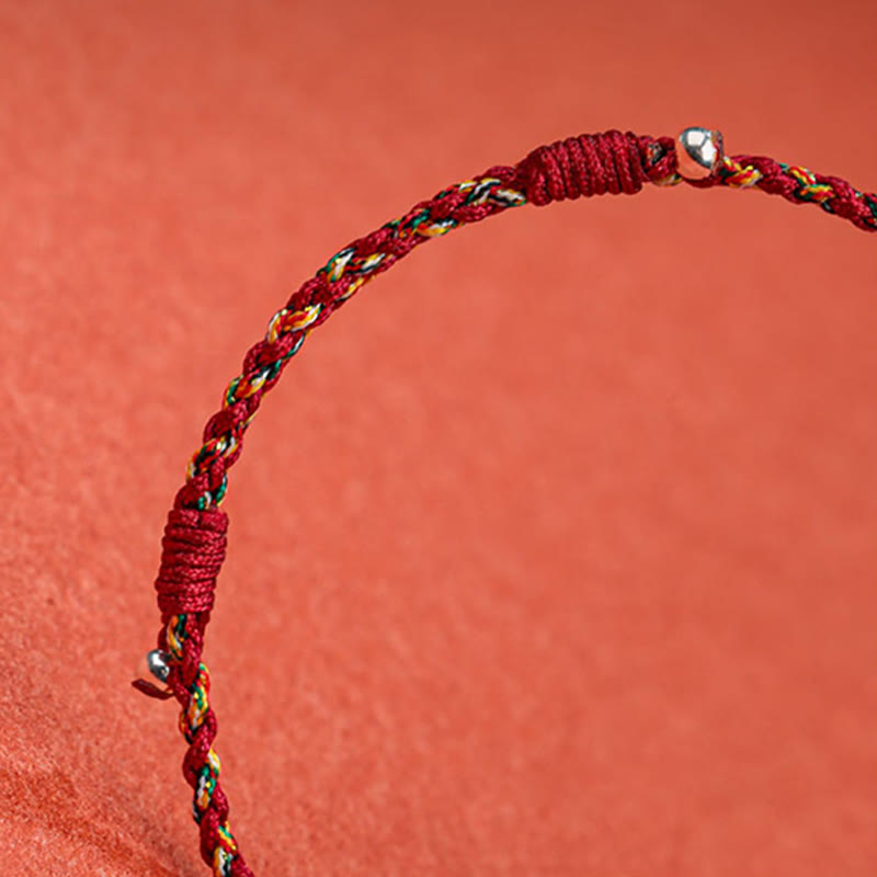 Buddha Stones Tibet Handmade Multicolored Bamboo Protection Braided String Bracelet 3