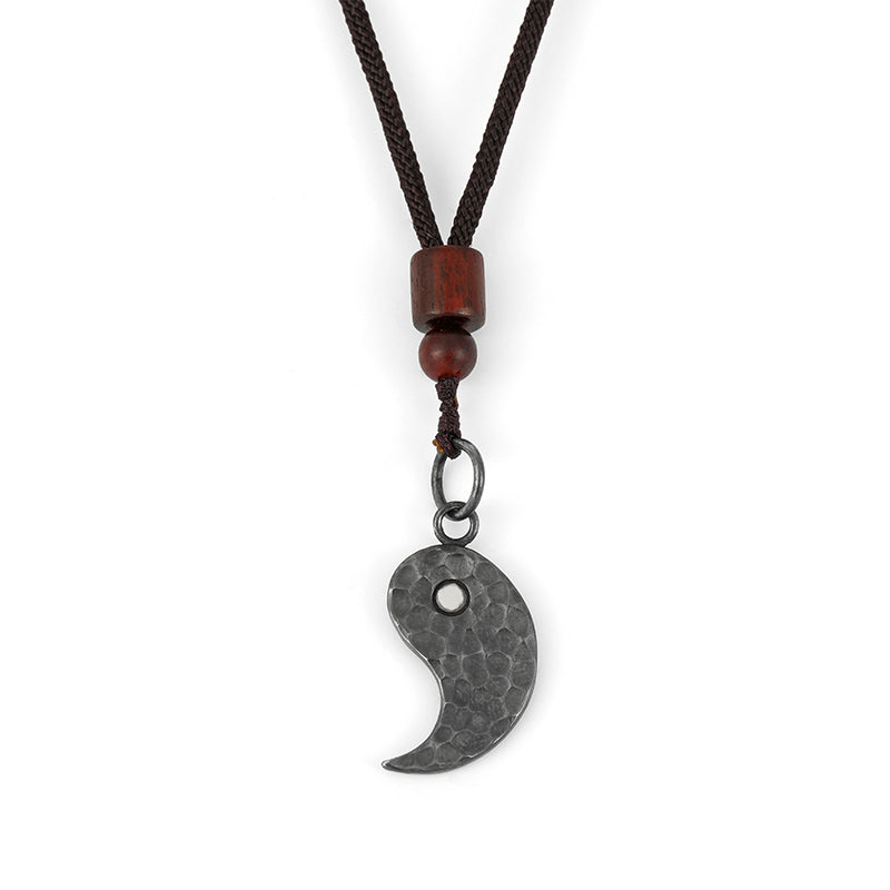 Buddha Stones 990 Sterling Silver Yin Yang Balance Harmony Necklace Pendant (Extra 30% Off | USE CODE: FS30) - Yin - image 5