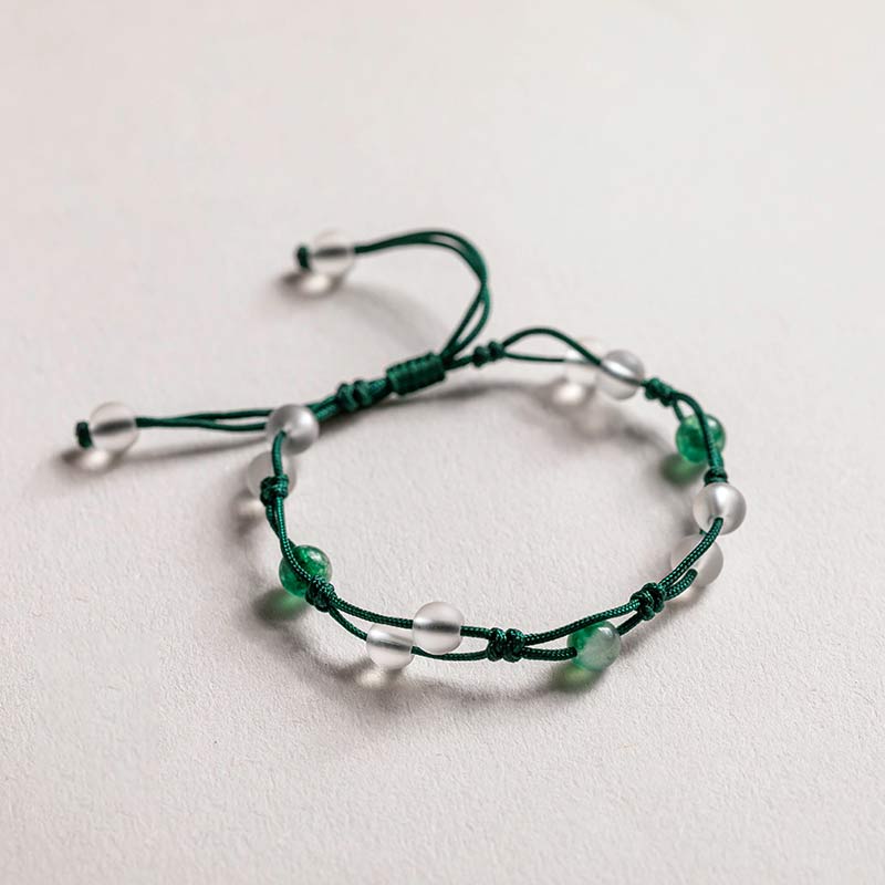 Bracelet calme Foviel en agate rouge, agate mousse et cinabre