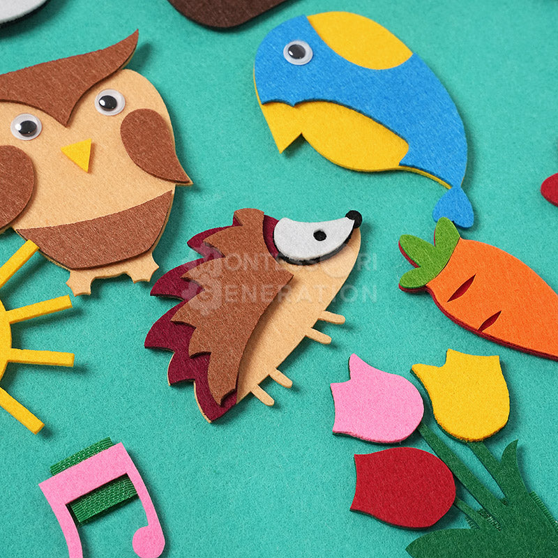 Fidtoy Conejo de Fieltro de Actividad para Pared para Niños de 1+ Decoración de Pascua