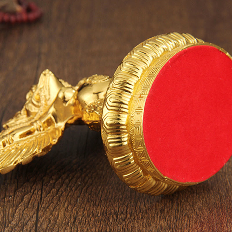 Buddha Stones Tibetan Gold Garuda Bird Alloy Protection Home Decoration Decorations BS 9
