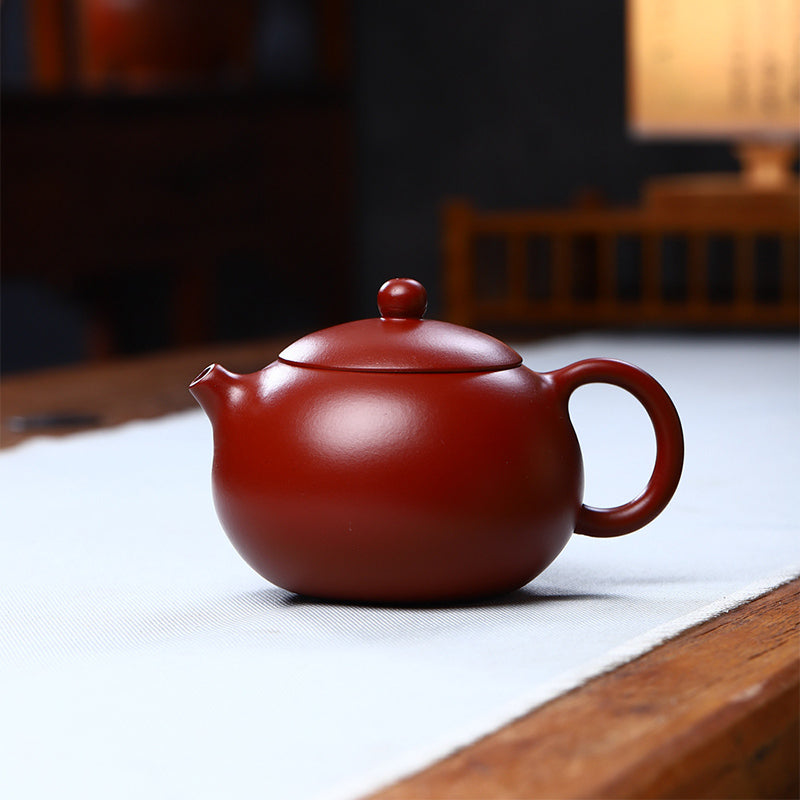 Buddha Stones Vintage Xishi Teapot Purple Clay Kung Fu Teapot 240ml Teapot BS 13cm*5cm*240ml