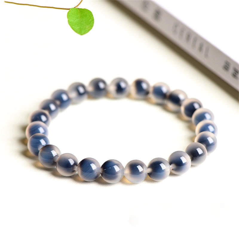 Buddha Stones Natural Colorful Candy Agate Harmony Strength Bead Bracelet Bracelet BS White Candy Agate 10mm(19 Beads)
