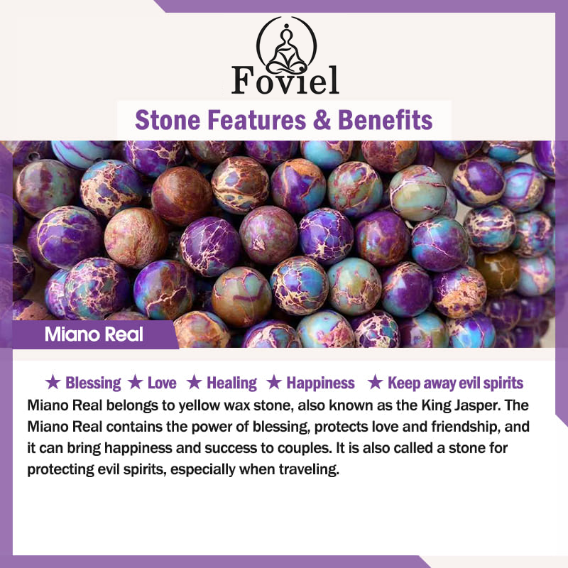 Buddha Stones Natural Purple Miano Real Stone Lotus Mala Mala Bracelet BS 8