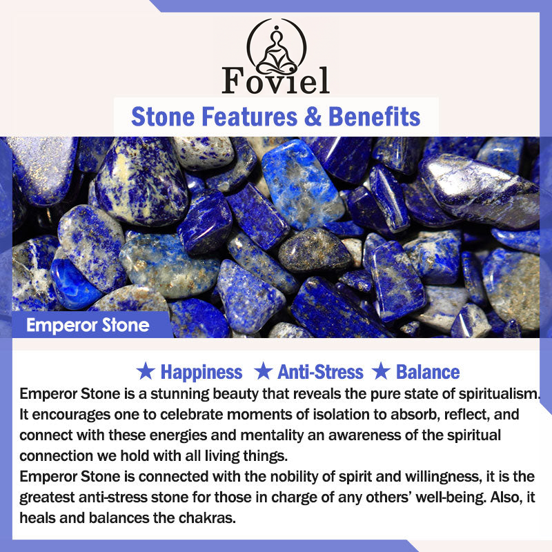 Pendientes Foviel de piedra «Emperor Stone», símbolo de felicidad