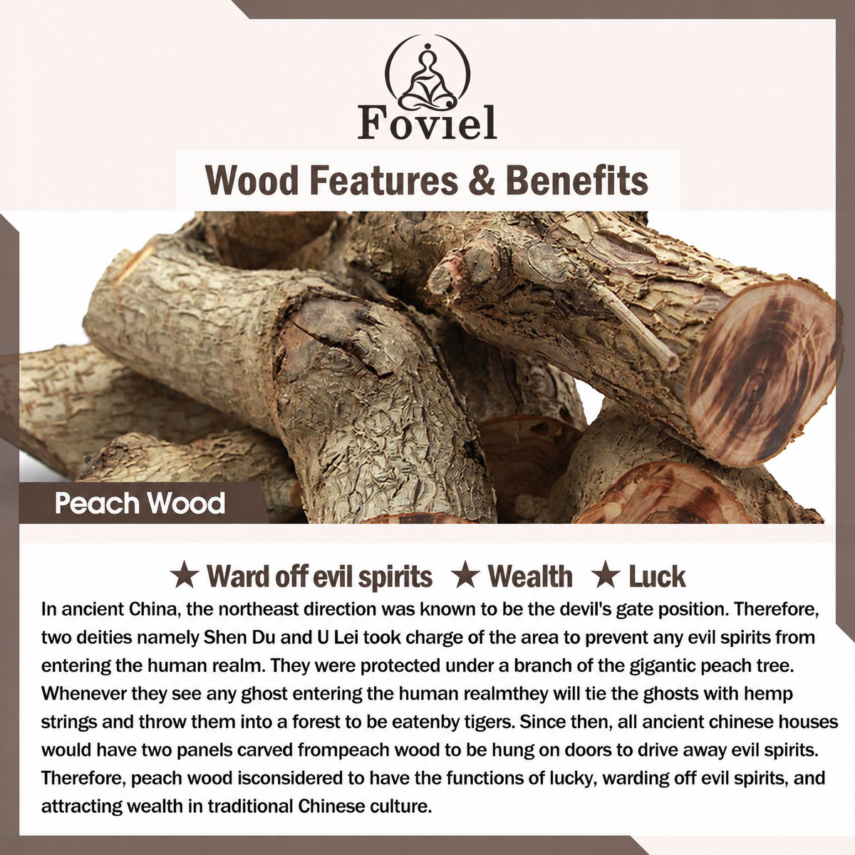 Foviel Peach Wood features and benefits