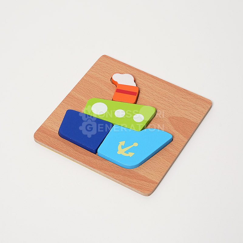Juego de rompecabezas de madera Fidtoy para niños pequeños – 6 rompecabezas educativos para niños de 2+ años
