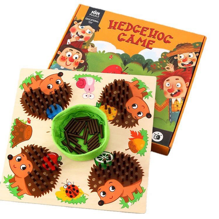 Jeu de maths Hérisson (addition et soustraction) - Jouet mathématique en bois pour les tout-petits et les enfants d'âge préscolaire