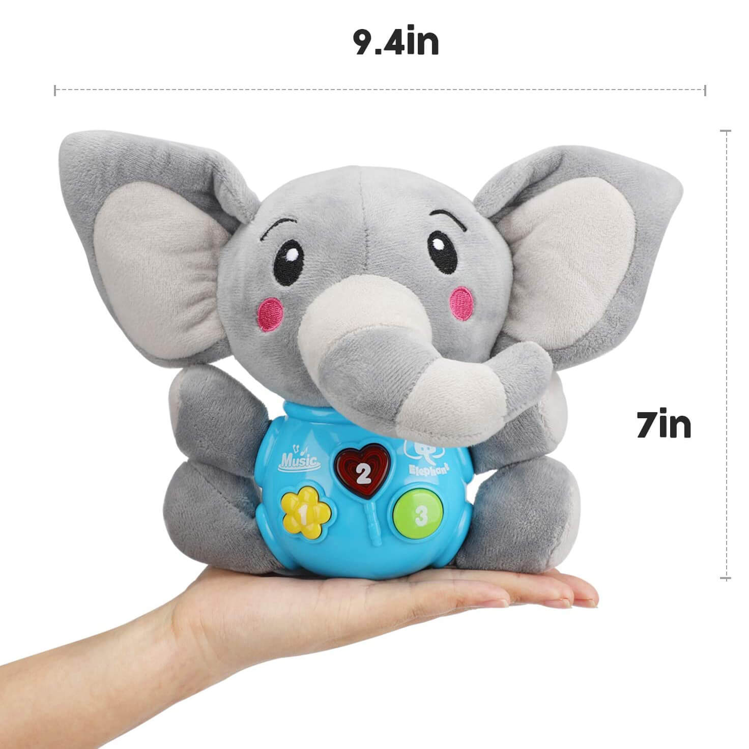 Peluche Elefante Musical para Bebé Fidtoy con Luces y Sonidos