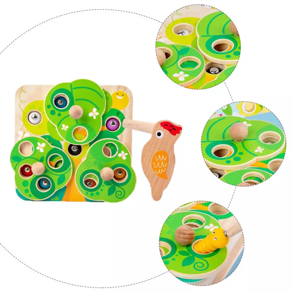 Jeu magnétique en bois Attrape-insectes - Jouets pour la motricité fine