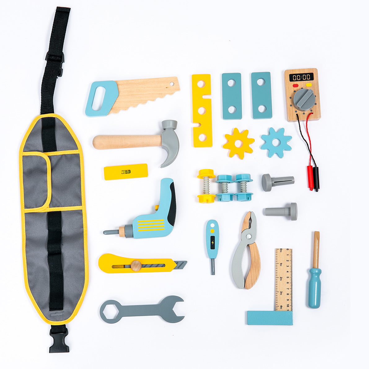 Wooden Tool Belt Play Set - Best Wooden Open Ended Toys