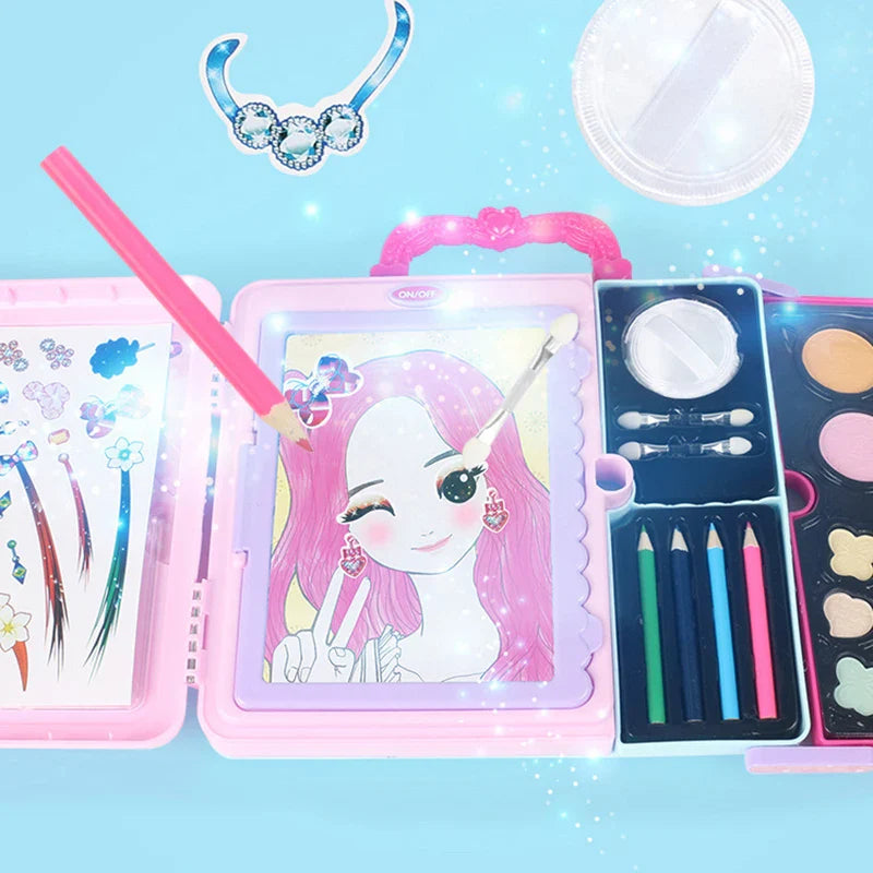 Glam Draw - Fantasía y diversión - Kit de maquillaje para dibujar