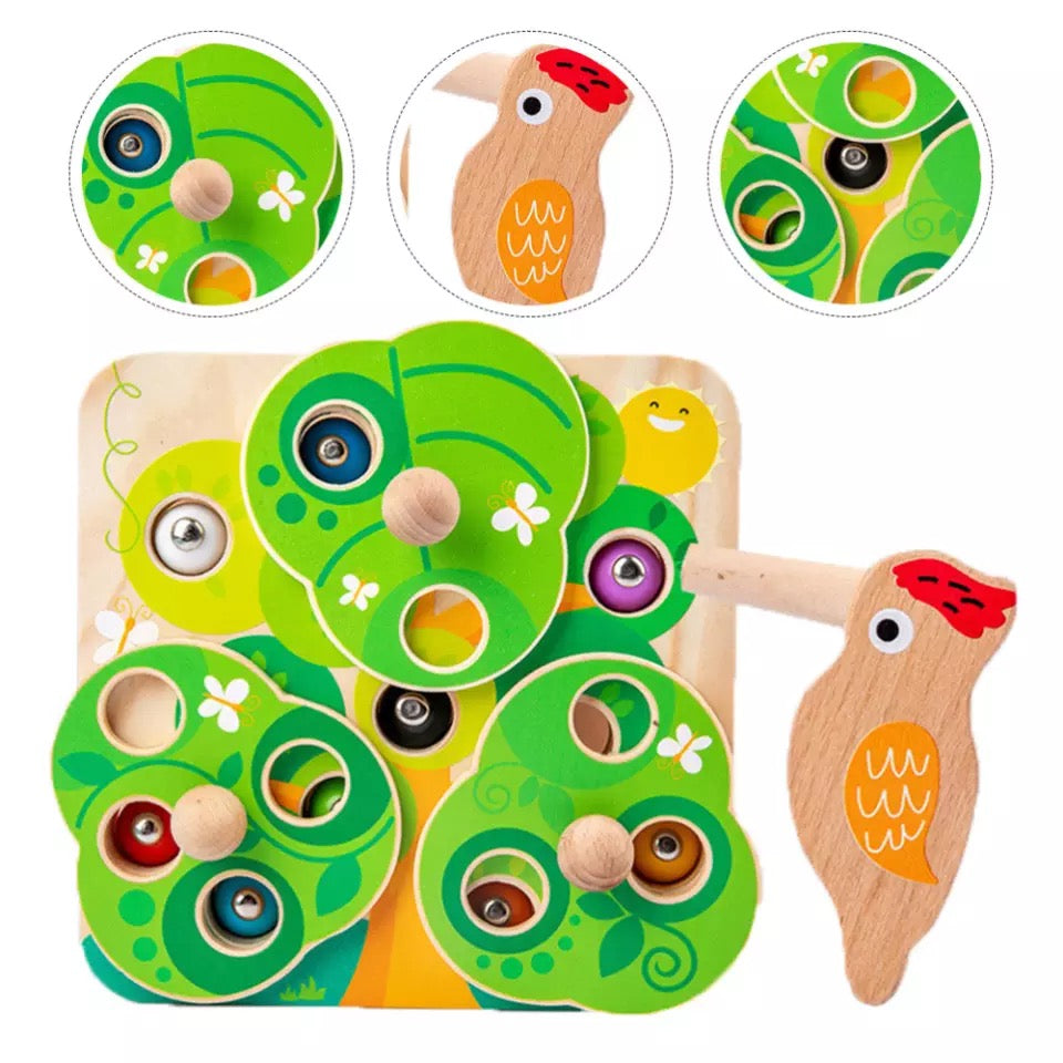 Jeu magnétique en bois Attrape-insectes - Jouets pour la motricité fine