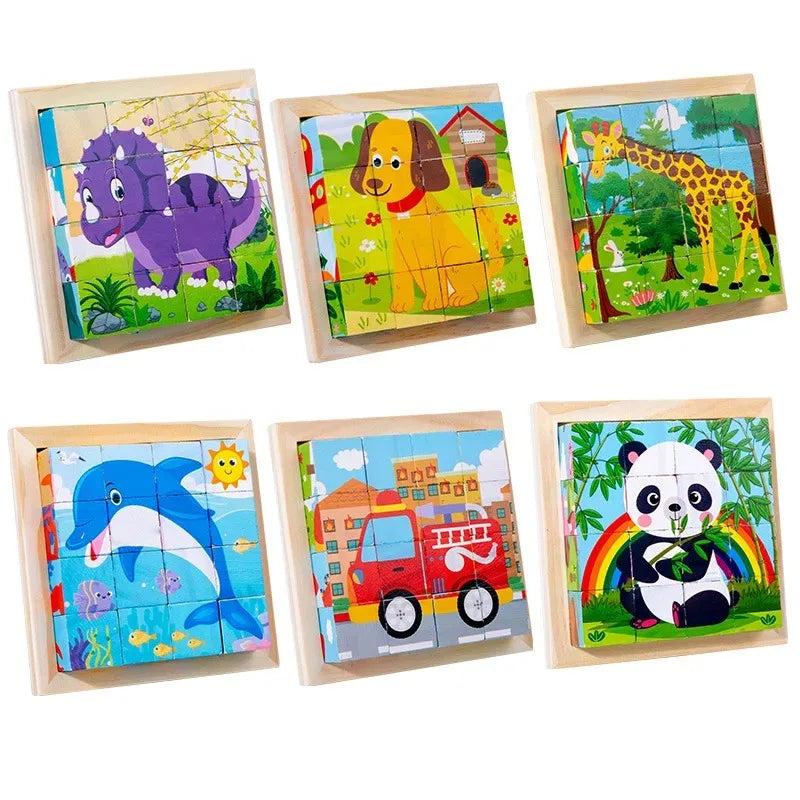 CubePuzzle – Divertido y Educativo – Rompecabezas de Bloques de Madera 3D