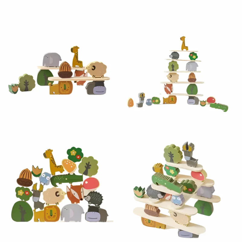 Animal Stackers™ - Slim Stapelen - Hout Dieren Stapelspeelgoed
