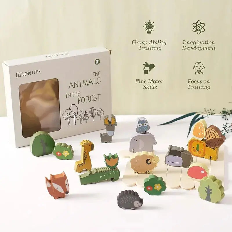 Animal Stackers™ - Slim Stapelen - Hout Dieren Stapelspeelgoed