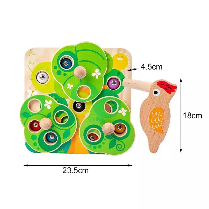 Jeu magnétique en bois Attrape-insectes - Jouets pour la motricité fine