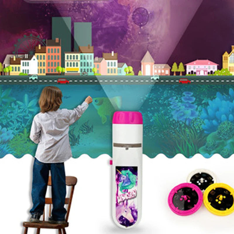 Glow Tales™ – Imágenes de Cuentos para Dormir – Linterna con Proyección de Juguete