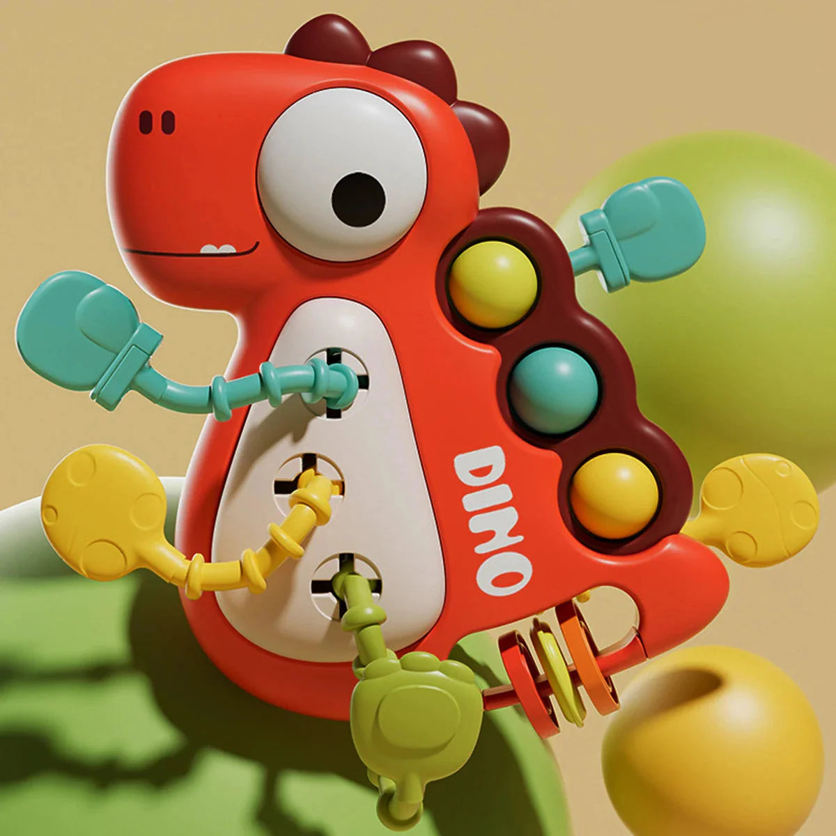 BabyDino - Juguetón y Mordible - Juguete Sensorial para Tirar