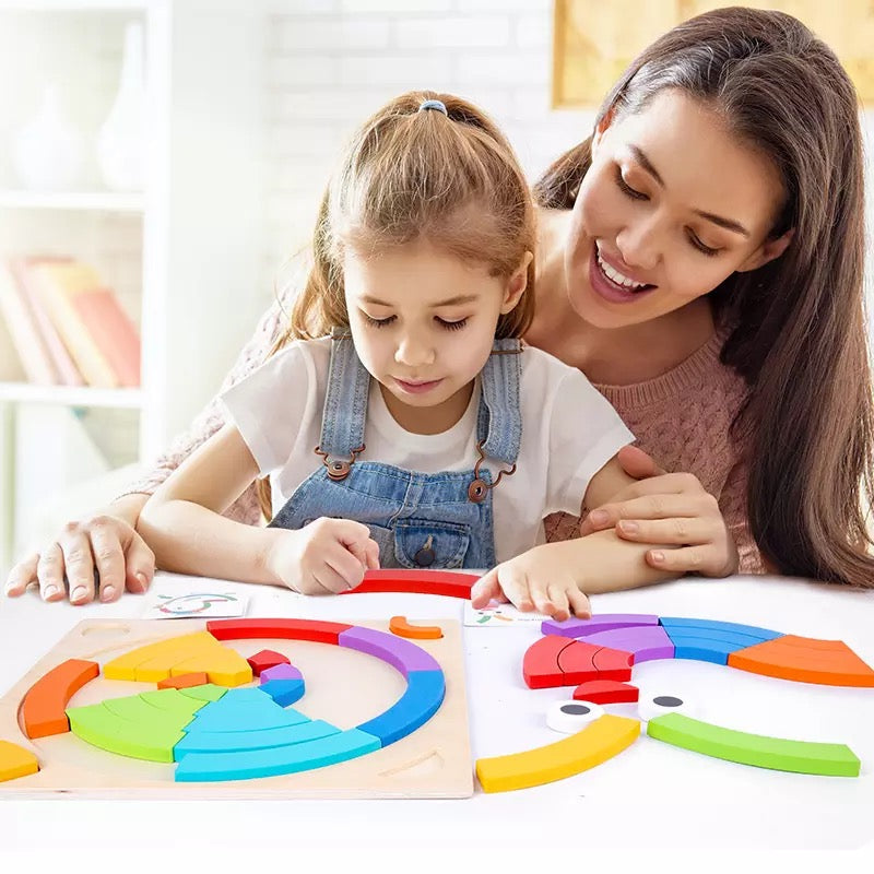Wooden Rainbow Creative Blocks-Open ended wooden toys