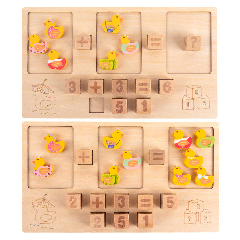 Jeu de comptage en bois Canard - Jouets éducatifs mathématiques