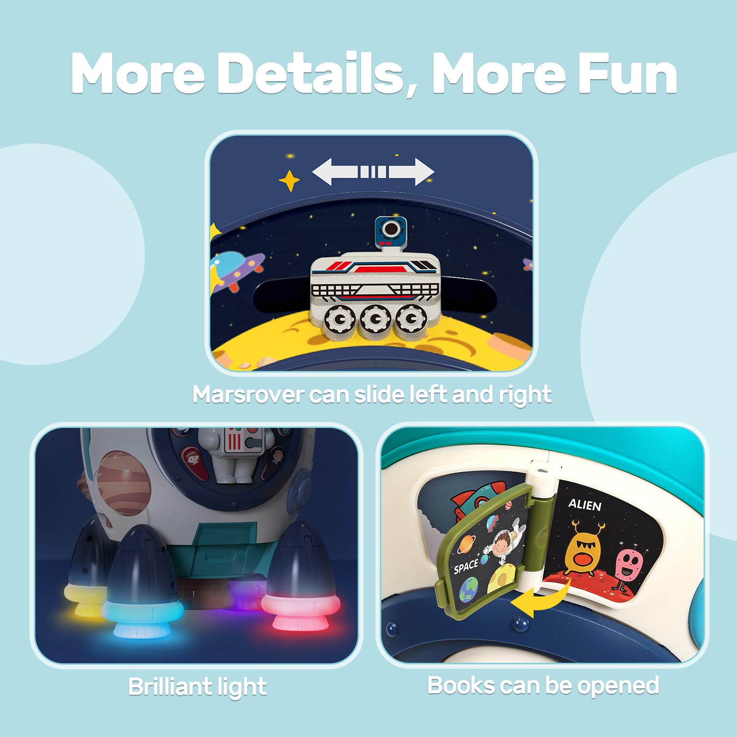 Fidtoy Musical Rocket Space Learning Toy