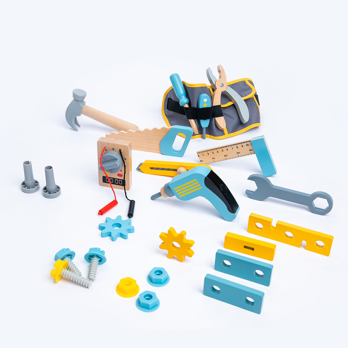 Wooden Tool Belt Play Set - Best Wooden Open Ended Toys