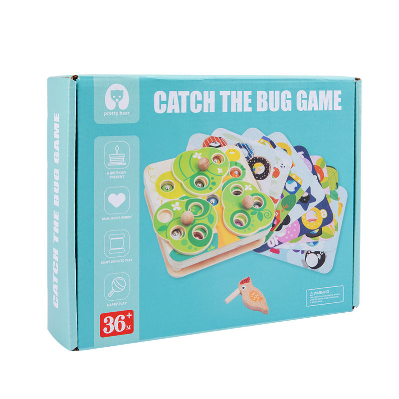 Jeu magnétique en bois Attrape-insectes - Jouets pour la motricité fine