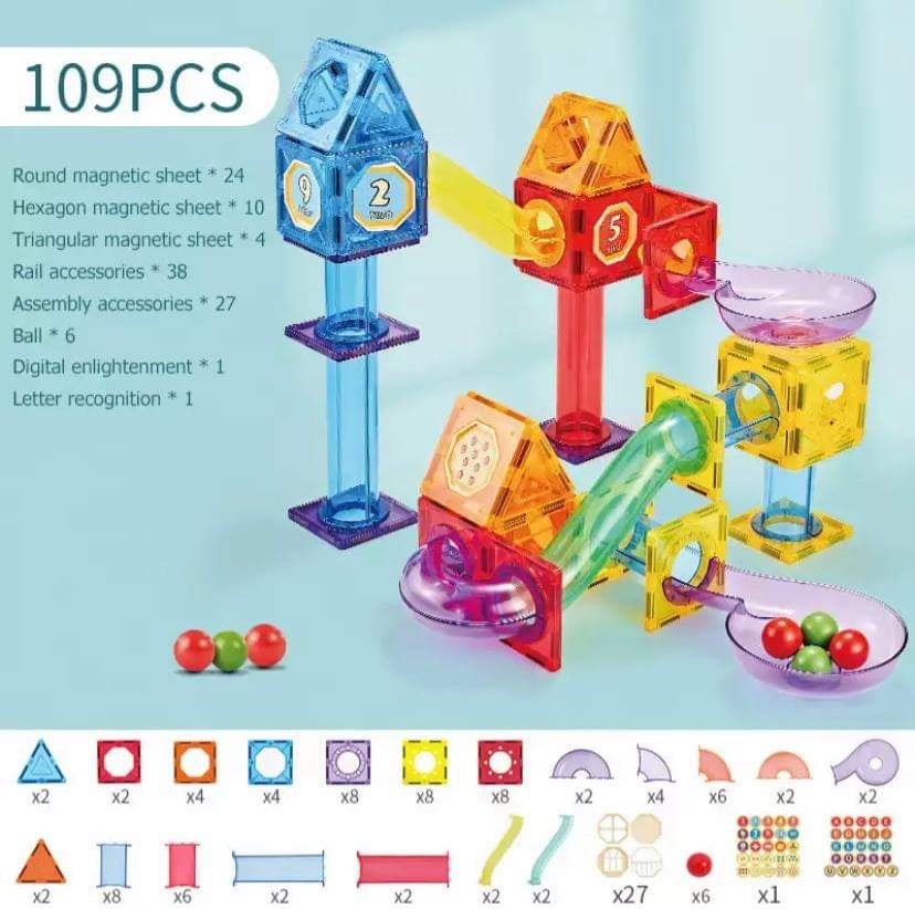 Onshine Magnetic Tiles Marble Run- Open ended Toys