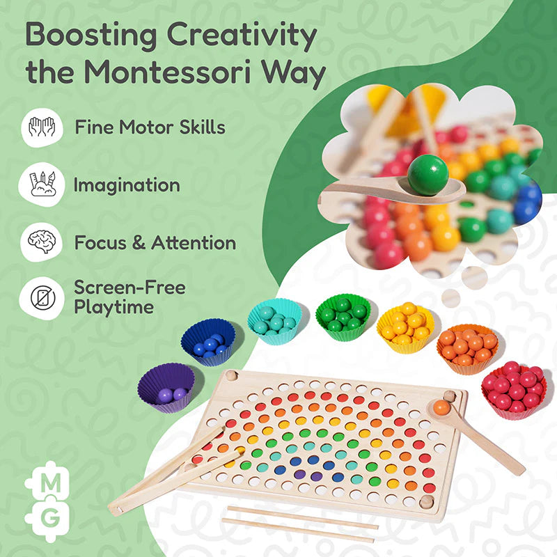 Fidtoy Montessori Rainbow Beads