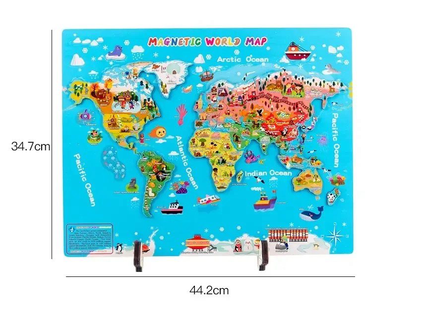 Carte du monde magnétique | Puzzle des pays du monde | Drapeaux des pays | Cartes flash des pays | Culture