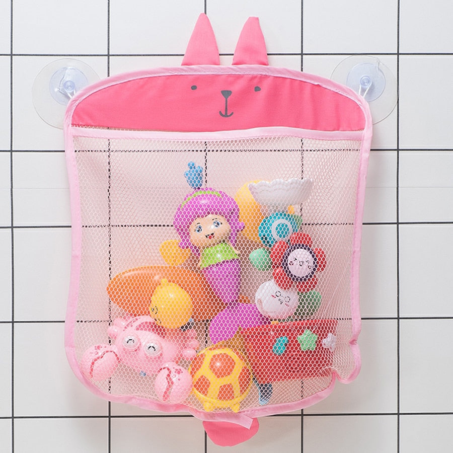 Fidtoy Bath Toy Organizer Mesh Storage Bag for Bathroom