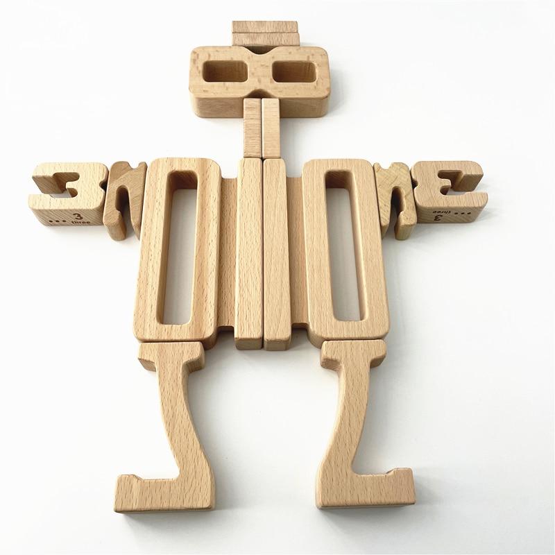 Fidtoy - Juego de números pequeños de madera - Juguete de matemáticas Montessori para niños