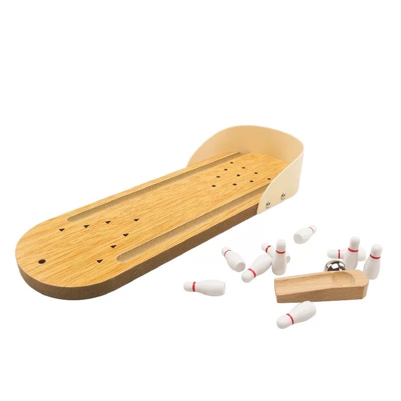 Mini Wooden Bowling Game-Fine motor skills toys