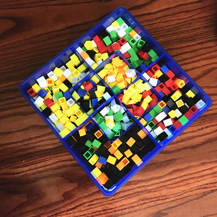 Fidtoy Kids Mosaic Puzzle Set 490 Pieces Educational STEM Building Board Color Matching Creative Learning Toy for Kids 4+