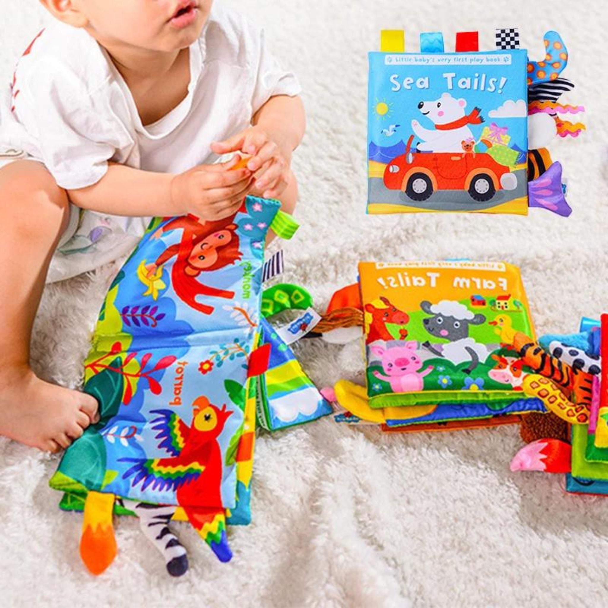 Libro Blando Montessori Colas de Animales