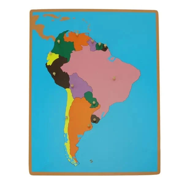 Montessori Amérique du Sud Carte Puzzle
