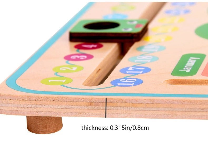Juguetes de reloj de madera Montessori con forma de rana para niños, aprendizaje de calendario, clima, estación, hora, semana, juguete educativo temprano