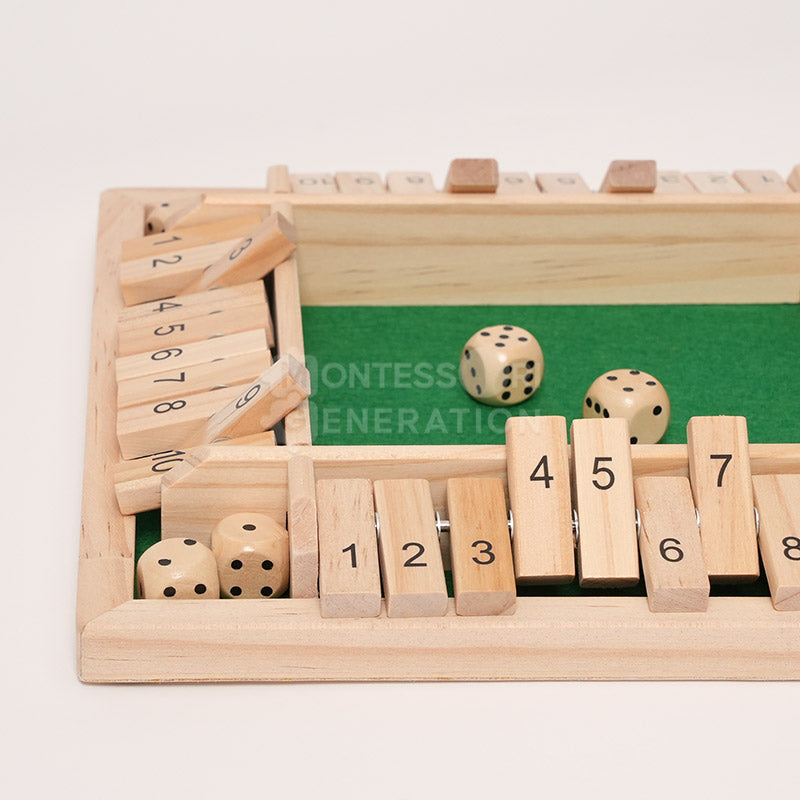 Juego de dados de madera Fidtoy con números para niños a partir de 3 años, juguete de aprendizaje de matemáticas