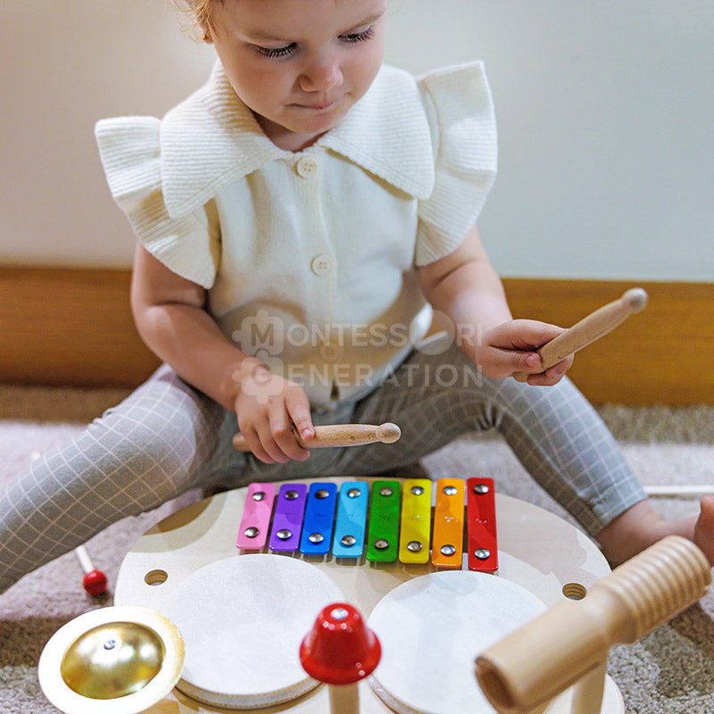 Fidtoy Wooden Percussion Set for Kids – Musical Instrument Toy 3+
