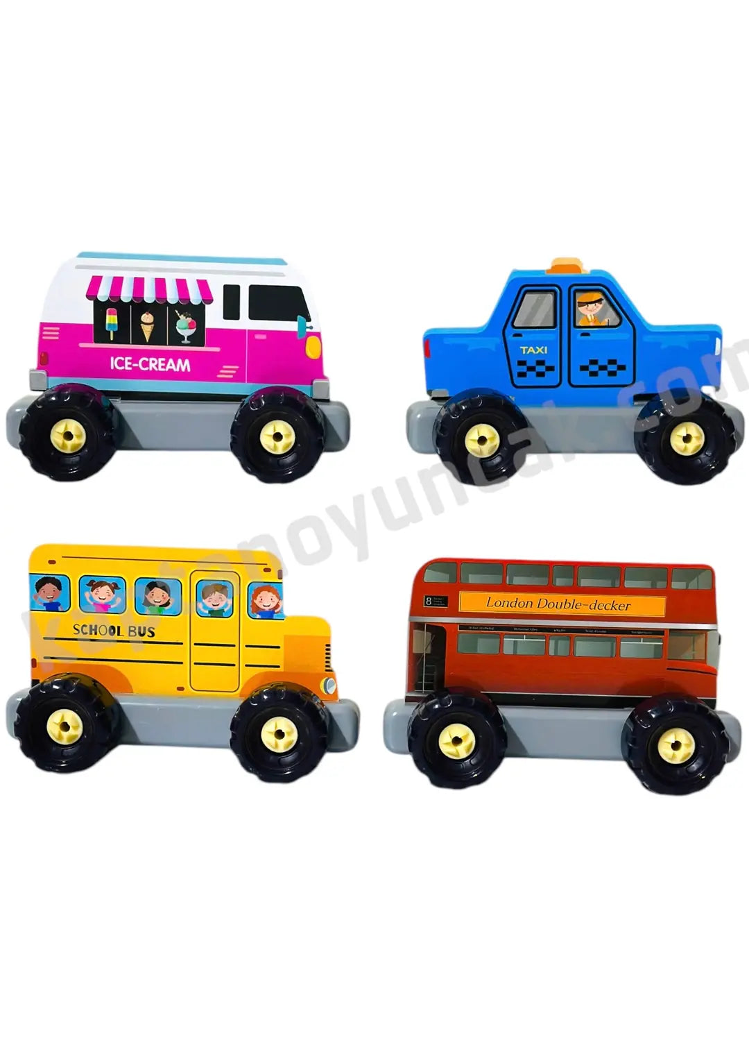 Fidtoy 52 Piece Tower Game Set with Rolling Car Play