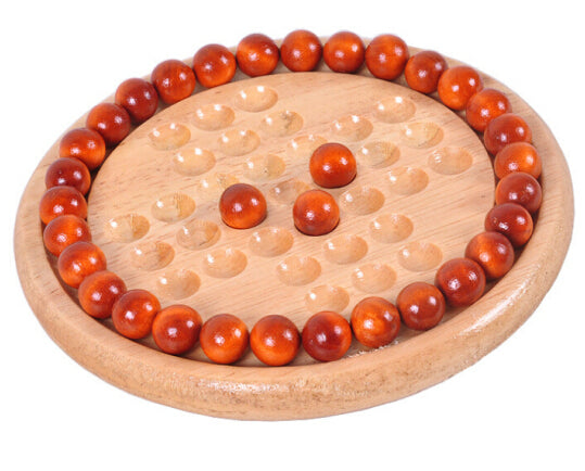 Fidtoy Solitaire Wooden Strategy Game Puzzle for Kids & Family