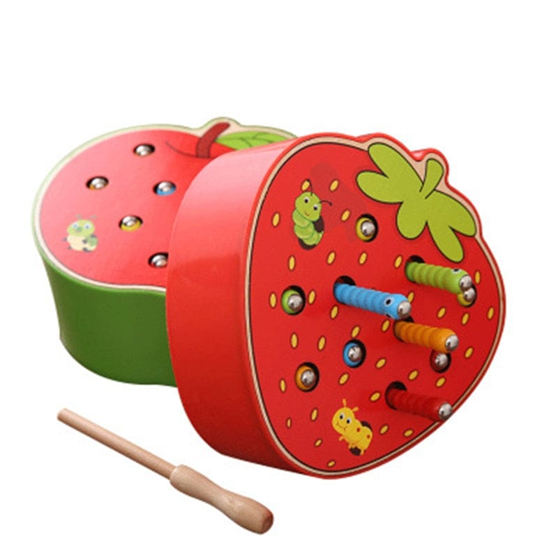 Kids Montessori Catch Worm Game