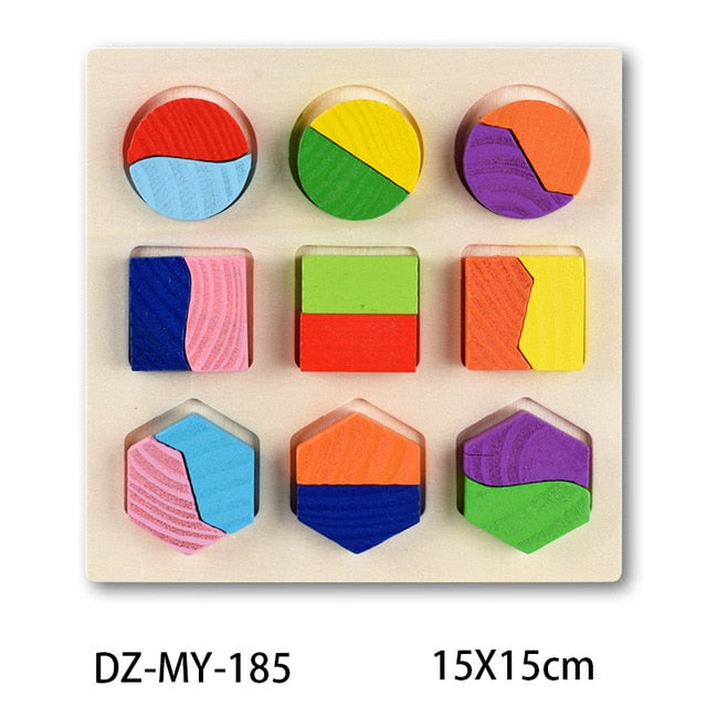 Fidtoy Wooden Vehicle Puzzle for Toddlers – Educational Learning Toy